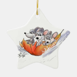 Mic, Mac und Moe's Winter Holiday Star Ornament