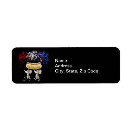 Mic & Mac's 4. Juli Night Address Labels (Vorne)