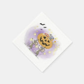 Mic & Mac's fröhliche Halloween Pumpkin-Leckereien Serviette (Ecke)