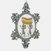 Mic & Mac's Picnic Pewter Snowflake Ornament (Links)