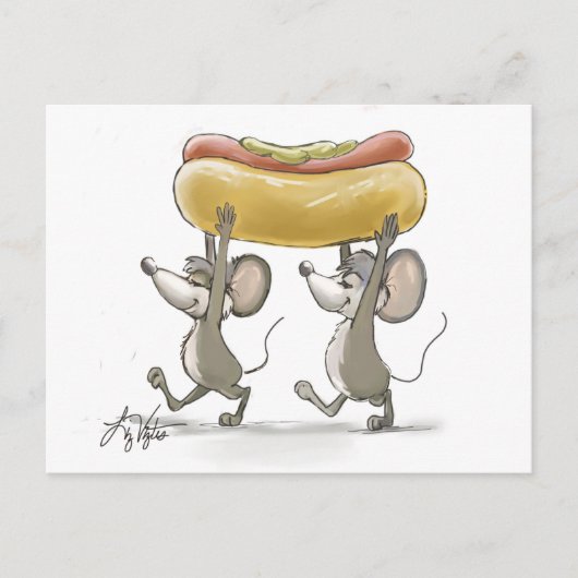 Mic & Mac's Picnic Postcard Postkarte (Vorderseite)