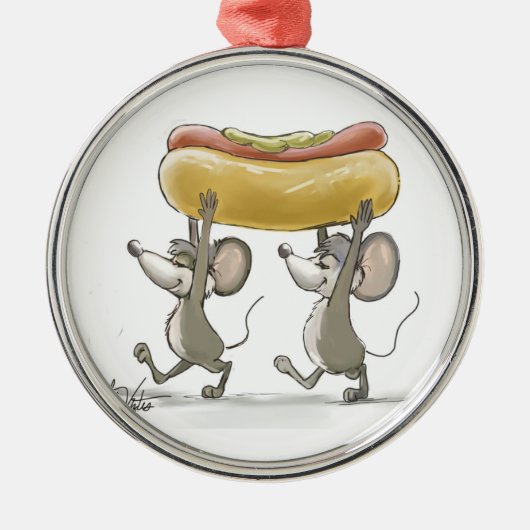 Mic & Mac's Picnic Premium Round Ornament (Vorne)