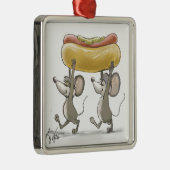 Mic & Mac's Picnic Premium Square Ornament (Rechts)