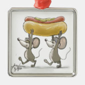 Mic & Mac's Picnic Premium Square Ornament (Vorne)