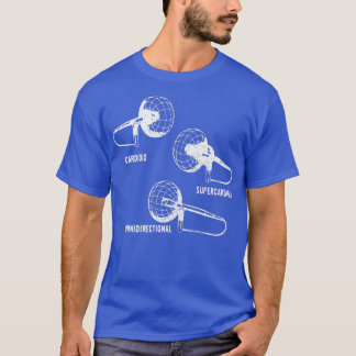 Mic Pick Up Pattern Music Recording Mikrofon T-Shirt