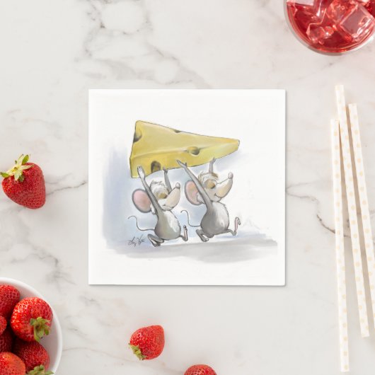 Mic und Mac bringen Käse Serviette (Beispiel)