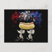 Mic und Mac's 4. Juli Nachts Picnic Postkarte (Vorderseite)