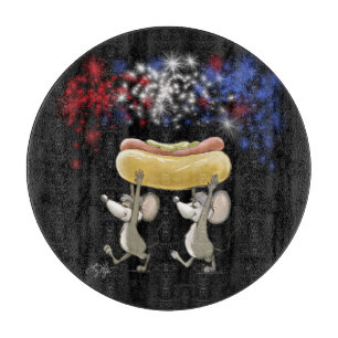 Mic und Mac's 4. Juli Night Cutting Board Schneidebrett