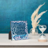 Micah 6:8 Aquamarines Blaues Blaues Baum Vogelbibe Fotoplatte (InSitu)