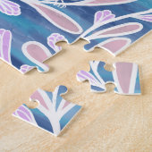 Micah 6:8 Aquamarines Blaues Blaues Baum Vogelbibe Puzzle (Seite)