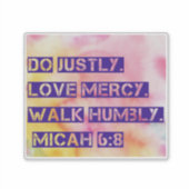 Micah 6:8-Aufkleber Aufkleber (Vorderseite)
