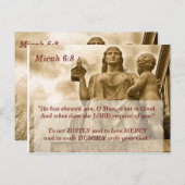 Micah 6:8 Bible Verse Memory Card Postkarte (Vorne/Hinten)