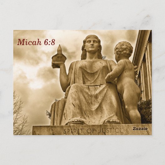 Micah 6:8 Bible Verse Memory Card Postkarte (Rückseite)