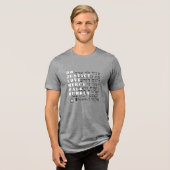 Micah 6:8 Hebräisches QR-Shirt Tri-Blend Shirt (Vorderseite voll)