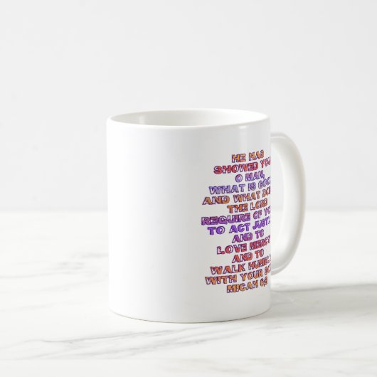 Micah 6:8 kaffeetasse (VorderseiteRechts)