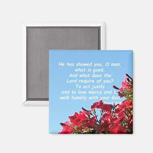 Micah 6:8 magnet (Vorderseite/Rückseite)