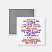 Micah 6:8 magnet (Vorderseite/Rückseite)