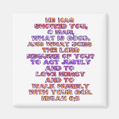 Micah 6:8 magnet (Vorne)