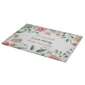 Micah 6:8 Pink Floral Wasserfarbe Schneidebrett (Ecke)