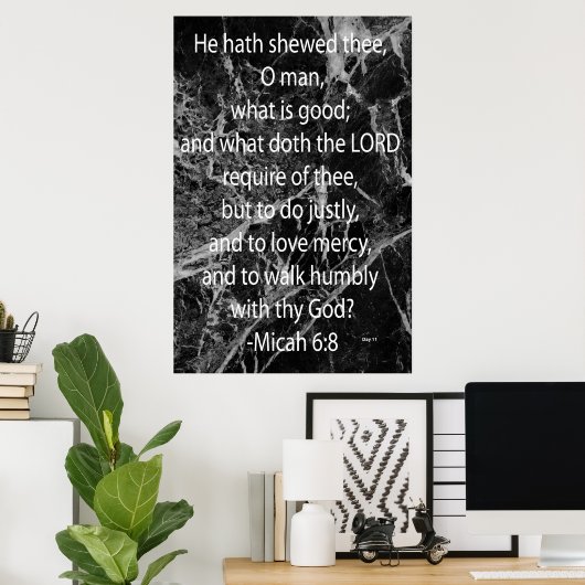 Micah 6:8 poster (Heimbüro)
