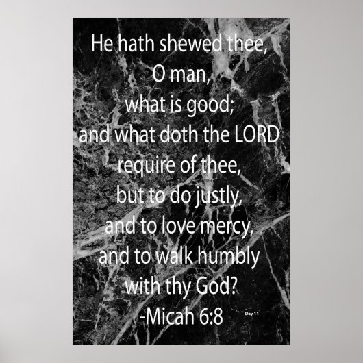 Micah 6:8 poster (Vorne)