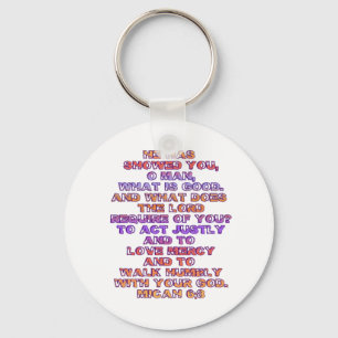 Micah 6:8 schlüsselanhänger