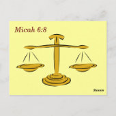 Micah 6 8 Scripting Memory Card Postkarte (Rückseite)