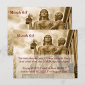 Micah 6 8 Scripting Memory Card Postkarte (Vorne/Hinten)