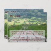 Micah 6 8 Scripting Memory Card Postkarte (Vorne/Hinten)