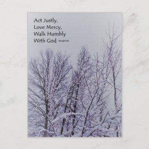 Micah 6:8 Scripting Post Card Postkarte