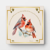 Micah 6:8 - Song Bird mit Kardinälen Fotoplatte (Vorderseite)