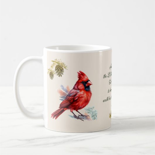 Micah 6:8 - Song Bird Tasse mit Kardinälen (Links)
