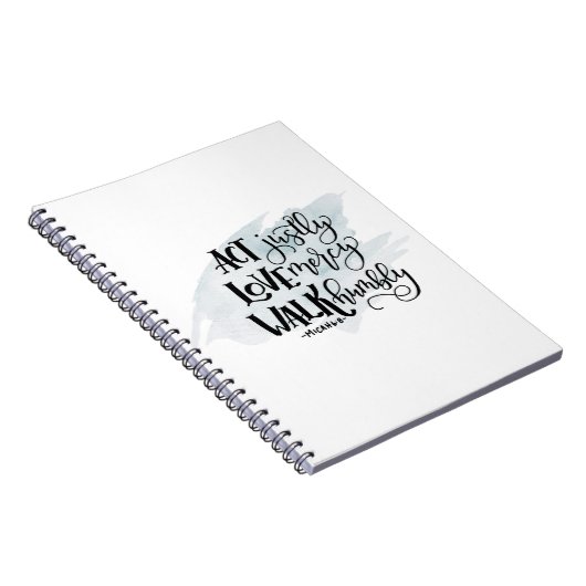 Micah 6:8 Spiral-Notebook Notizblock (Rechte Seite)