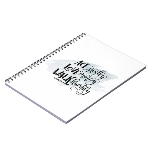 Micah 6:8 Spiral-Notebook Notizblock (Linke Seite)
