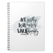 Micah 6:8 Spiral-Notebook Notizblock (Vorderseite)