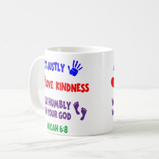 Micah 6:8 Tasse (Vorderseite Links)