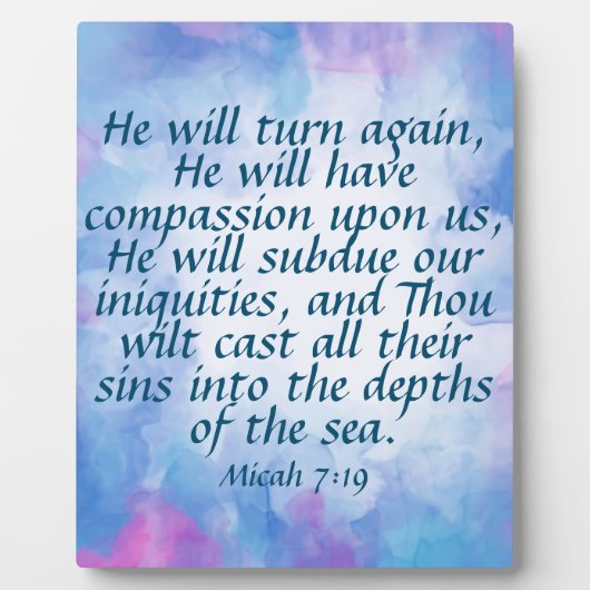 Micah 7:19 fotoplatte (Vorderseite)