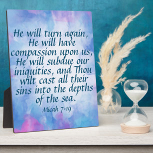 Micah 7:19 fotoplatte