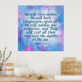 Micah 7:19 poster (Küche)