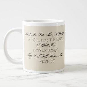 Micah 7:7 Hoffnung Bibelvers Tasse