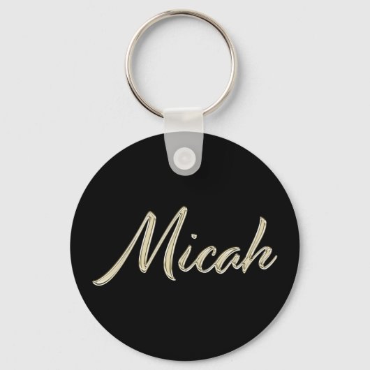 Micah Button Name Schlüsselanhänger (Vorderseite)