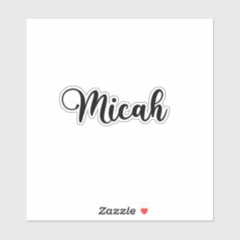 Micah Name - Handgeschriebene Kalligrafie Aufkleber