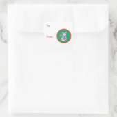 Mice and Candy Canes  Quadratischer Aufkleber (Tasche)