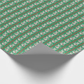 Mice and Candy Canes Wrapping Paper Geschenkpapier (Ecke)