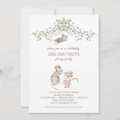 Mice Baby Shower Einladung (Vorderseite)