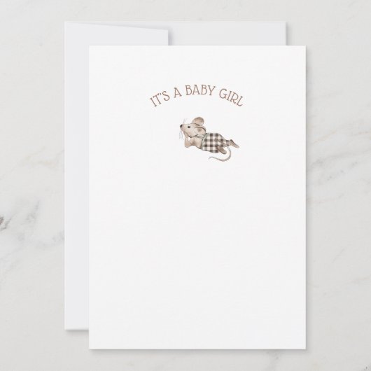 Mice Baby Shower Einladung (Rückseite)