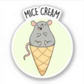 Mice Cream Funny Ice Cream Pub Aufkleber (Vorderseite)