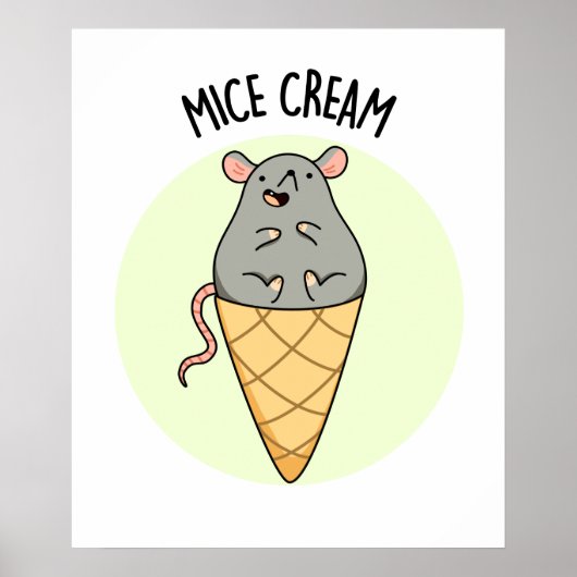 Mice Cream Funny Ice Cream Pub Poster (Vorne)