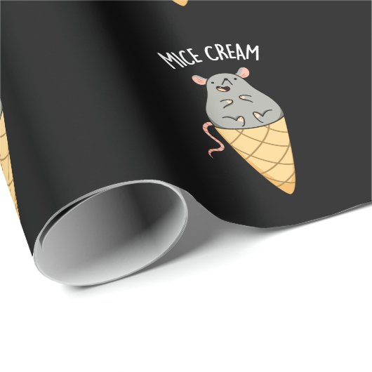Mice Cream Funny Ice Creme Pub Dark BG Geschenkpapier (Rolleneckpunkt)