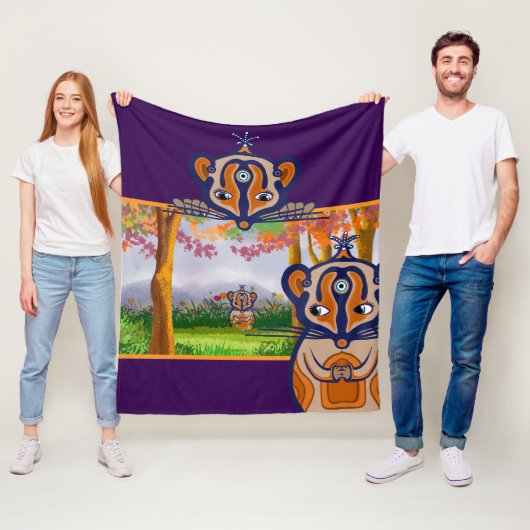 Mice creatures in the field Fleece Blanket (Beispiel)